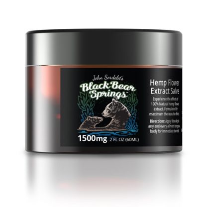 Black Bear Springs 1500mg Full-Spectrum 100% Natural Hemp Flower CBD Salve: 30-Day Supply Monthly Subscription